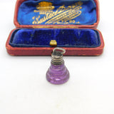 Victorian Sterling Silver Carved Amethyst Stork Bird Fob Seal c1840 Antique