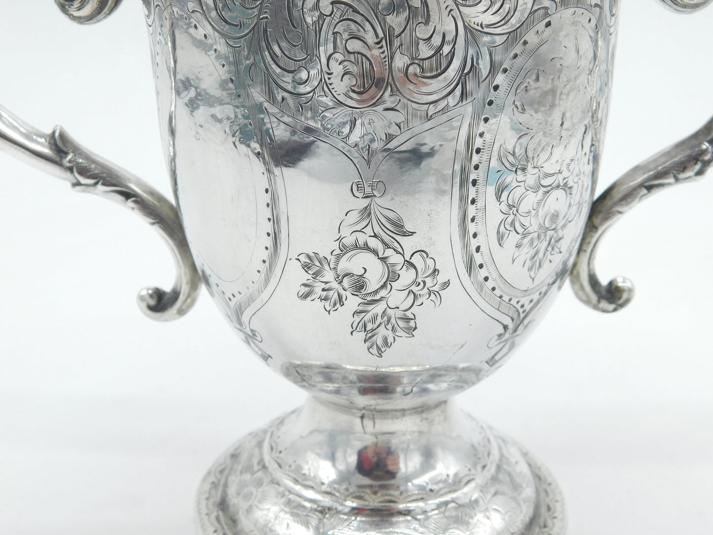 George III Sterling Silver Floral Pattern Trophy or Loving Cup Antique 1812 London