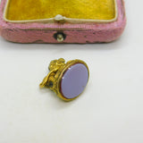 Victorian 9ct Gold & Sardonyx Set Lion Form Fob Seal AF Antique c1860