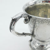 George III Sterling Silver Floral Pattern Trophy or Loving Cup Antique 1812 London