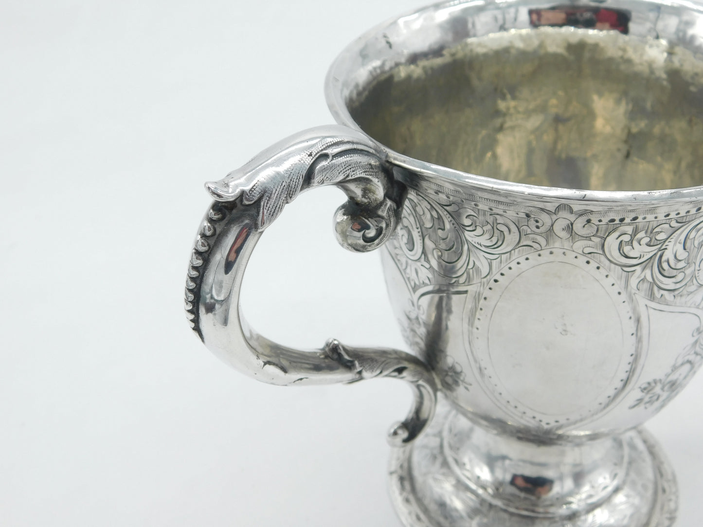 George III Sterling Silver Floral Pattern Trophy or Loving Cup Antique 1812 London