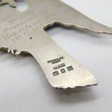 Large Sterling Silver Dove of Peace Masonic Jewel Medallion 1927 Birmingham
