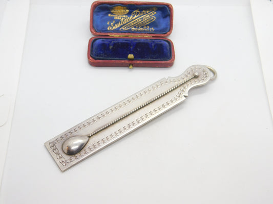 Large Sterling Silver Thermometer Masonic Jewel Medallion 1923 Birmingham