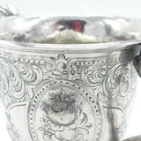George III Sterling Silver Floral Pattern Trophy or Loving Cup Antique 1812 London