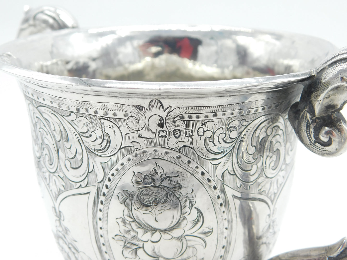 George III Sterling Silver Floral Pattern Trophy or Loving Cup Antique 1812 London