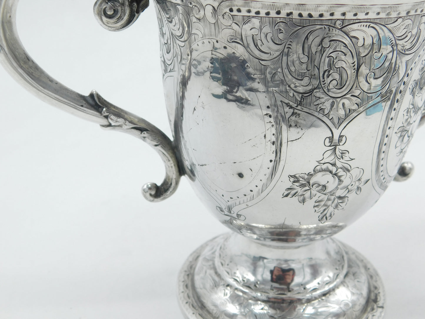 George III Sterling Silver Floral Pattern Trophy or Loving Cup Antique 1812 London