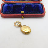 Georgian 9ct Yellow Gold Small Hair Weave Mourning Locket c1830 Antique
