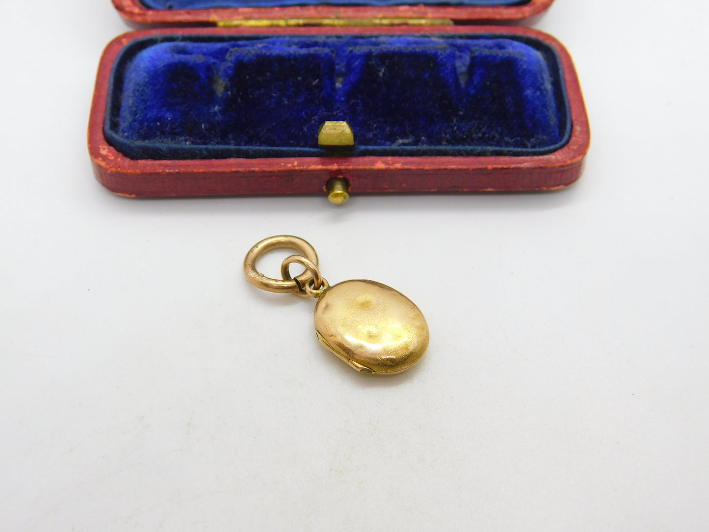 Georgian 9ct Yellow Gold Small Hair Weave Mourning Locket c1830 Antique