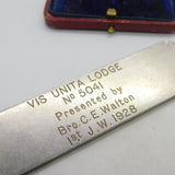 Large Sterling Silver Thermometer Masonic Jewel Medallion 1923 Birmingham