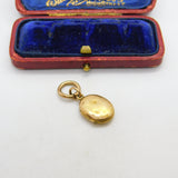 Georgian 9ct Yellow Gold Small Hair Weave Mourning Locket c1830 Antique