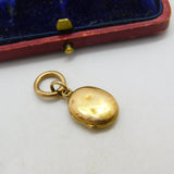 Georgian 9ct Yellow Gold Small Hair Weave Mourning Locket c1830 Antique