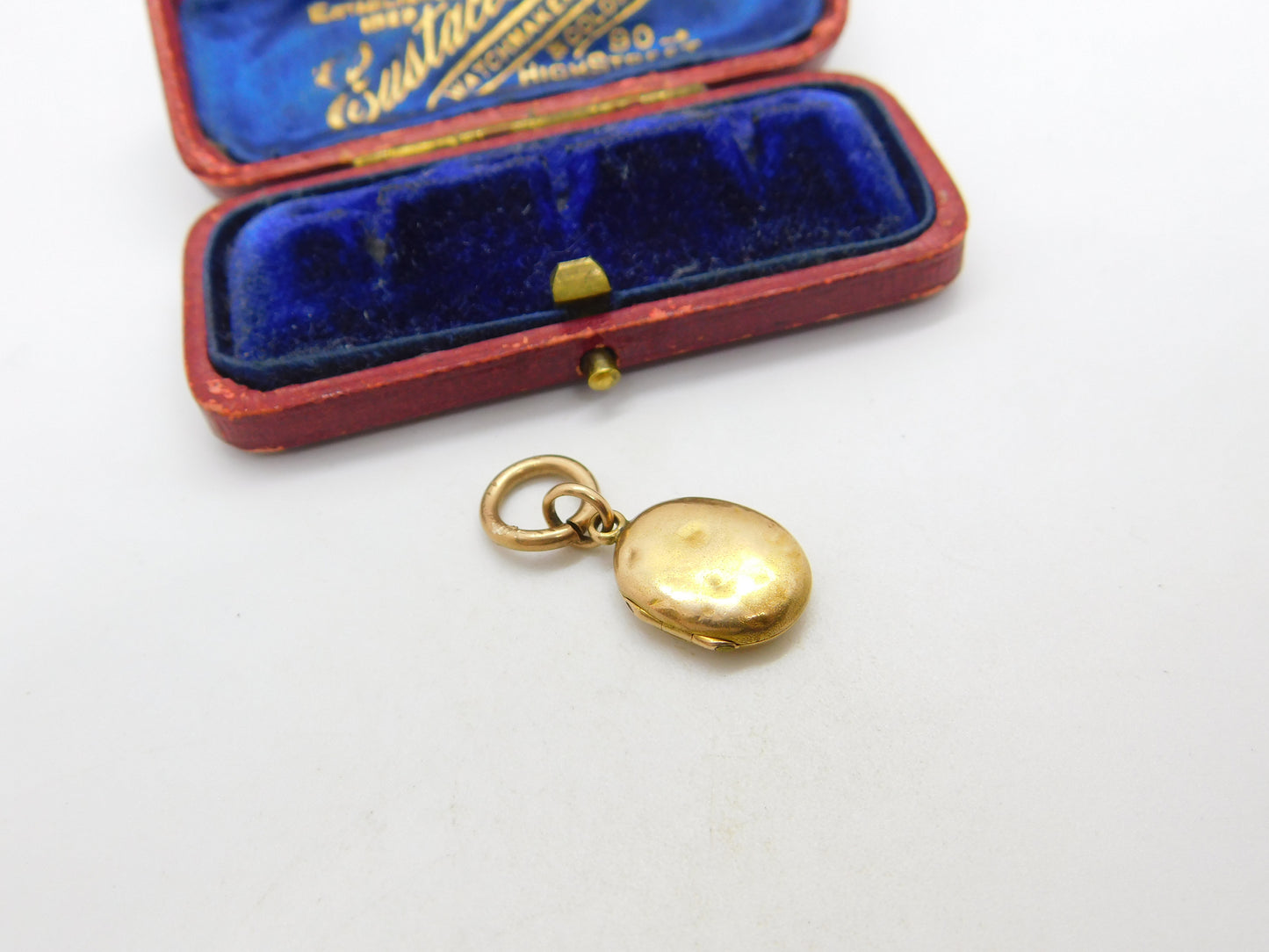 Georgian 9ct Yellow Gold Small Hair Weave Mourning Locket c1830 Antique