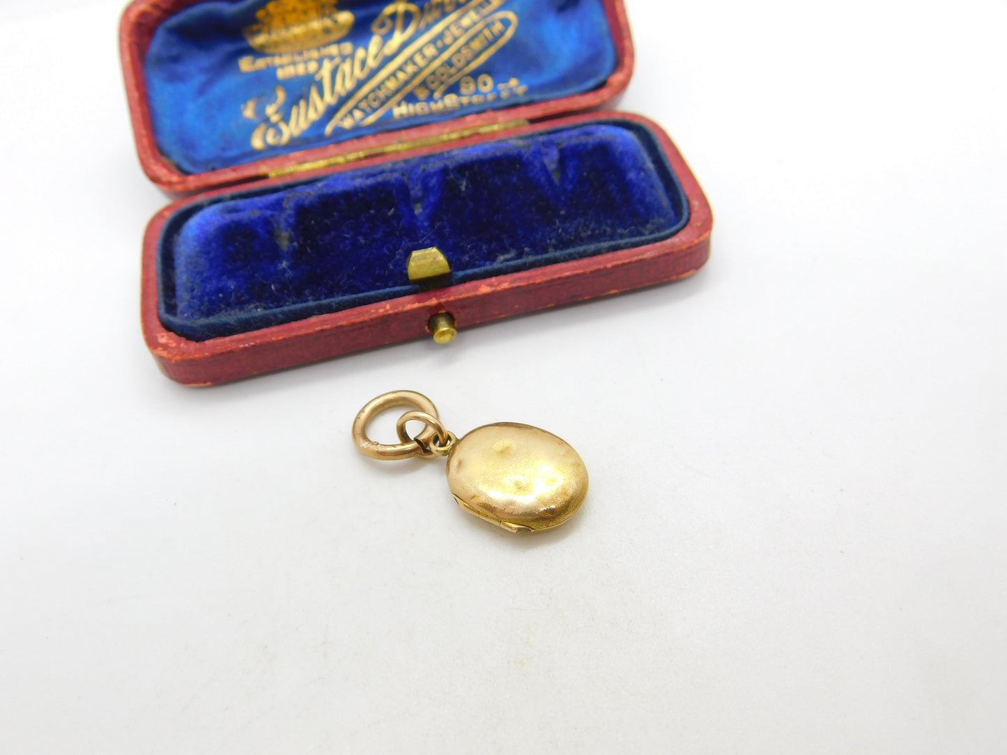 Georgian 9ct Yellow Gold Small Hair Weave Mourning Locket c1830 Antique