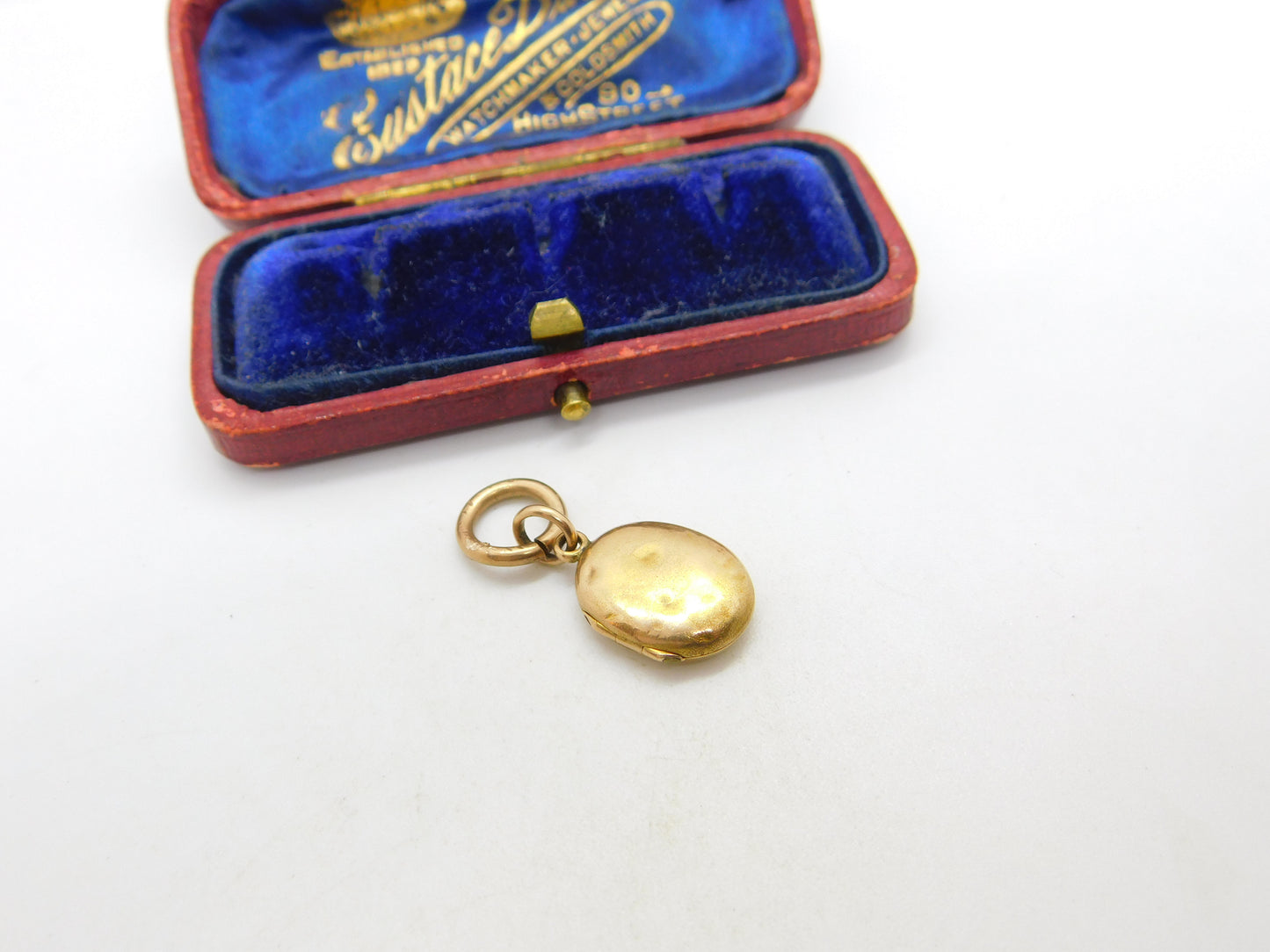 Georgian 9ct Yellow Gold Small Hair Weave Mourning Locket c1830 Antique