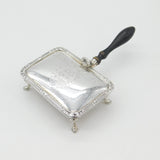 Sterling Silver & Wooden 'Senior Service' Cigarette Ashtray 1959 Mid-Century
