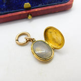 Georgian 9ct Yellow Gold Small Hair Weave Mourning Locket c1830 Antique