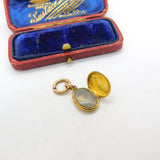 Georgian 9ct Yellow Gold Small Hair Weave Mourning Locket c1830 Antique