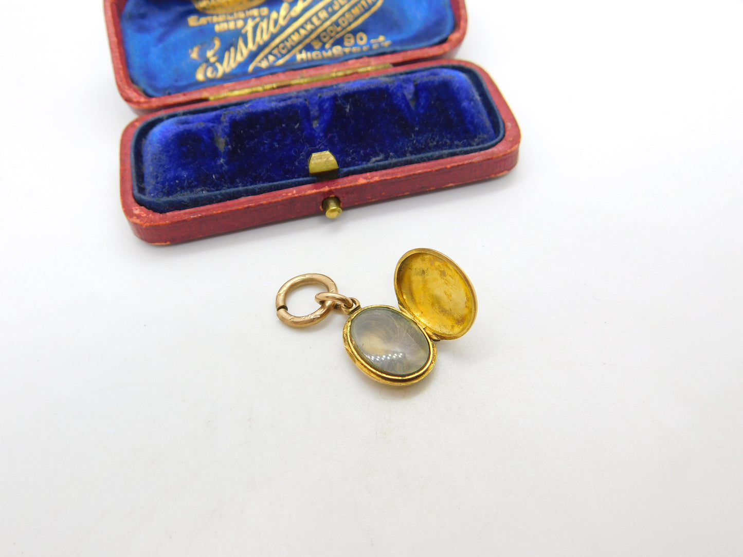 Georgian 9ct Yellow Gold Small Hair Weave Mourning Locket c1830 Antique