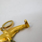 Victorian 15ct Yellow Gold Opal Drop Swallow Brooch Antique c1890 Birmingham
