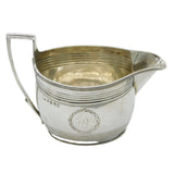 George III Sterling Silver Bright Cut Cream Jug Antique 1800 London