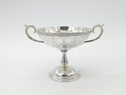 Victorian Silver Plated Crested Trophy Cup 'Duris Non Frangor' Antique c1880