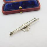 WWII Sterling Silver & Enamel Army Service Sweetheart Brooch c1940 Antique