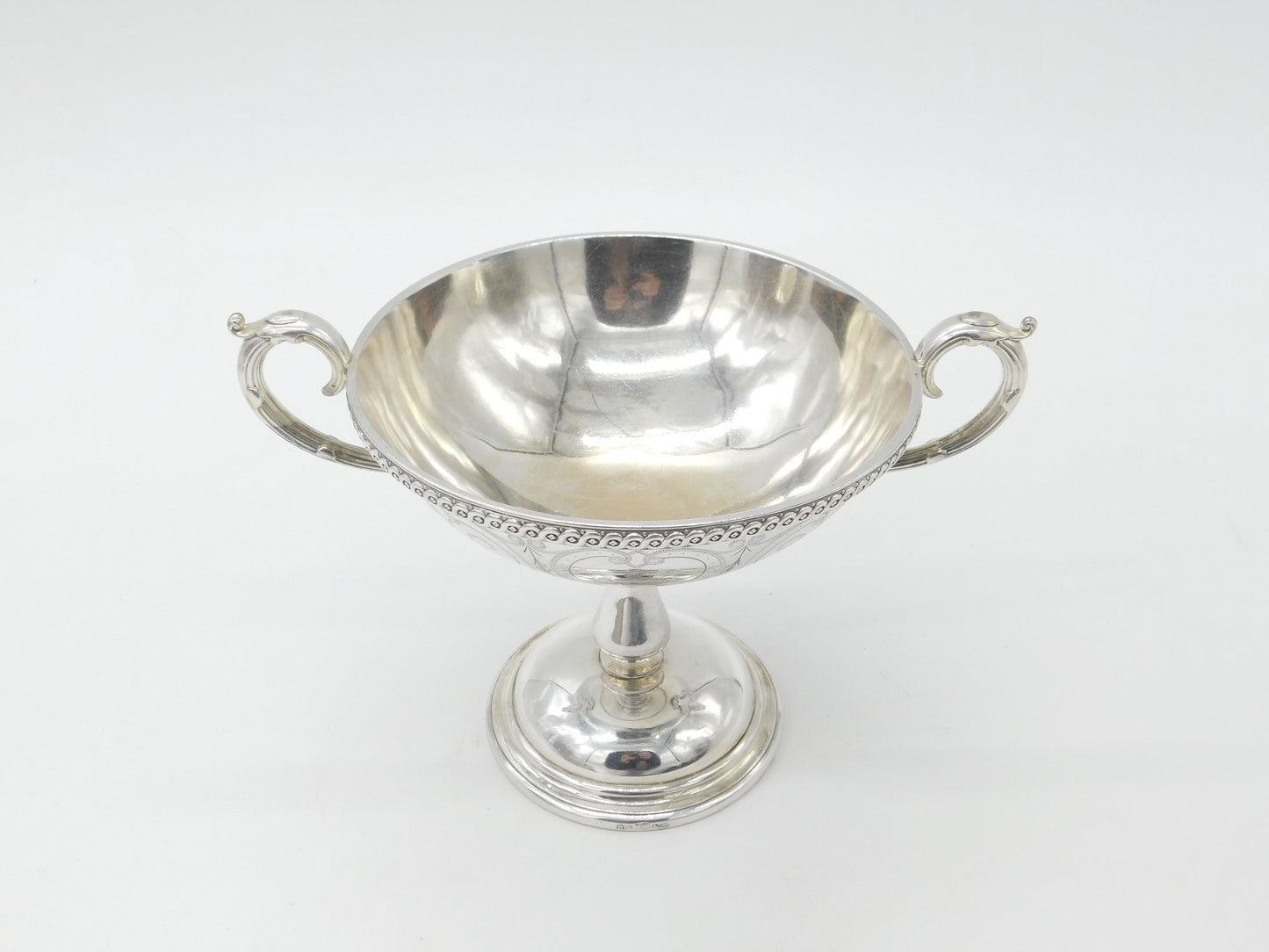 Victorian Silver Plated Crested Trophy Cup 'Duris Non Frangor' Antique c1880