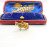 9ct Yellow Gold Jersey Cow Charm or Pendant 1993 Birmingham Vintage