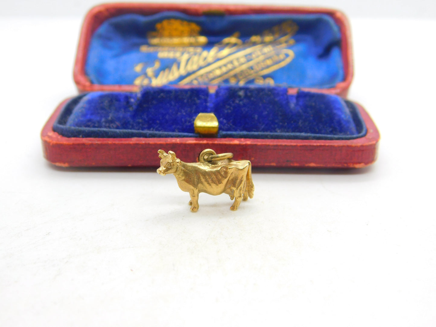 9ct Yellow Gold Jersey Cow Charm or Pendant 1993 Birmingham Vintage