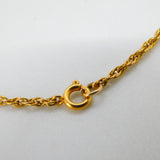 9ct Yellow Gold Essential Rope Chain Necklace 56cm 22" Length Vintage c1970