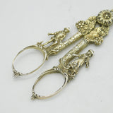 Sterling Silver Gilt Ornate Regency Style Grape Scissors Vintage 1970 London