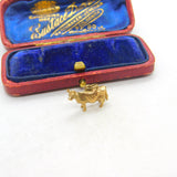 9ct Yellow Gold Jersey Cow Charm or Pendant 1993 Birmingham Vintage