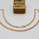 9ct Yellow Gold Essential Rope Chain Necklace 45cm 18" Length Vintage c1970