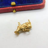 9ct Yellow Gold Jersey Cow Charm or Pendant 1993 Birmingham Vintage