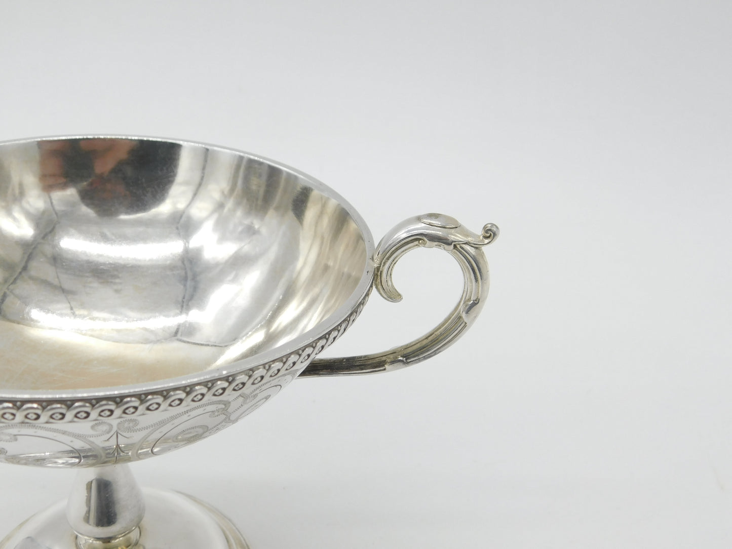 Victorian Silver Plated Crested Trophy Cup 'Duris Non Frangor' Antique c1880