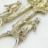 Sterling Silver Gilt Ornate Regency Style Grape Scissors Vintage 1970 London