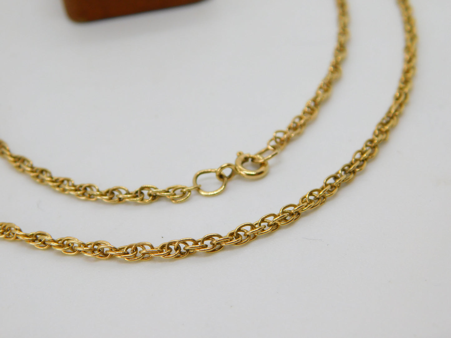 9ct Yellow Gold Essential Rope Chain Necklace 45cm 18" Length Vintage c1970