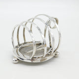 Edwardian Three-Bar Silver Plated Horseshoe Form Toast Rack Antique c1910