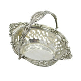 Edwardian Sterling Silver Small Floral Treat Basket Antique 1909 Chester