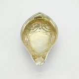 Victorian Sterling Silver Floral Embossed Christening Pap Boat Antique c1860