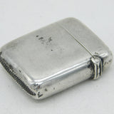 Victorian Sterling Silver & Enamel Royal Navy Flag Vesta Case Antique Birmingham