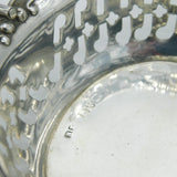 Edwardian Sterling Silver Small Floral Treat Basket Antique 1909 Chester