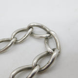 Victorian Sterling Silver Curb Link Albert Watch Chain Antique c1890