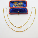 9ct Yellow Gold Singapore Link Necklace 19" Length Vintage 1977 Birmingham