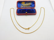 9ct Yellow Gold Singapore Link Necklace 19" Length Vintage 1977 Birmingham