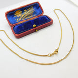 9ct Yellow Gold Singapore Link Necklace 19" Length Vintage 1977 Birmingham