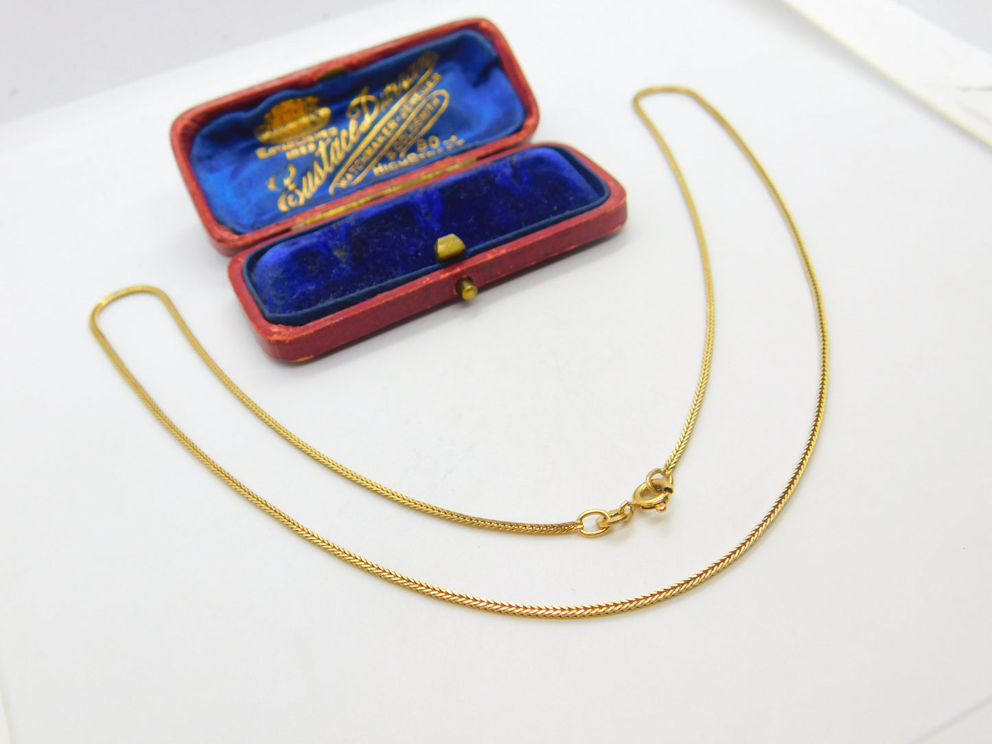 9ct Yellow Gold Singapore Link Necklace 19" Length Vintage 1977 Birmingham