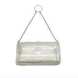 Sterling Silver Crested Ladies Hanging Purse Antique 1920 Birmingham Art Deco