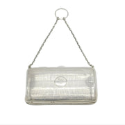 Sterling Silver Crested Ladies Hanging Purse Antique 1920 Birmingham Art Deco