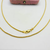Italian 14ct Yellow Gold Rope Chain Necklace 60cm/24" Length Vintage c1990